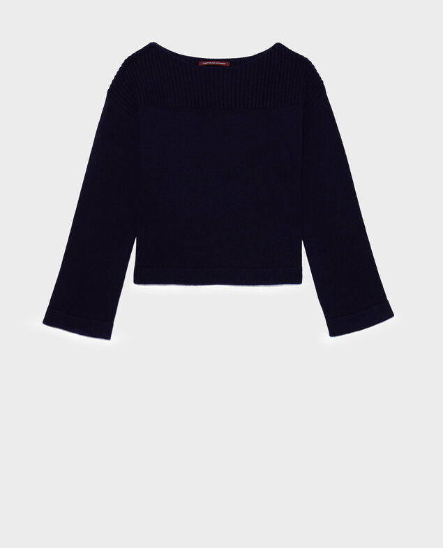 Jersey de lana y cachemir Maritime blue