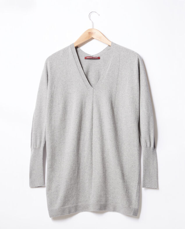 Jersey oversize de algodón y cachemir Light grey