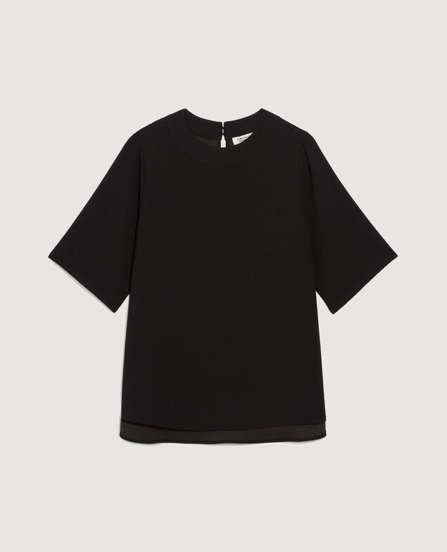 Top de crepé satinado H091 black beauty