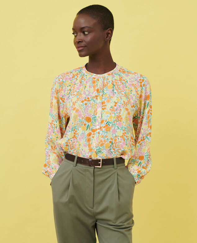 Blusa amplia estampada 103 print orange