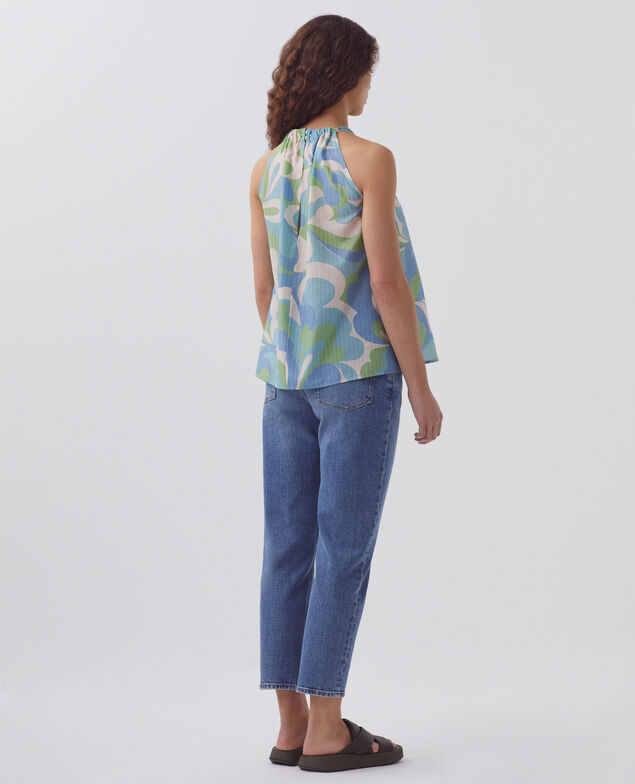 Top escote americano H643 anemone blue