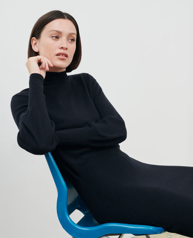 Vestido jersey de cachemir Black beauty