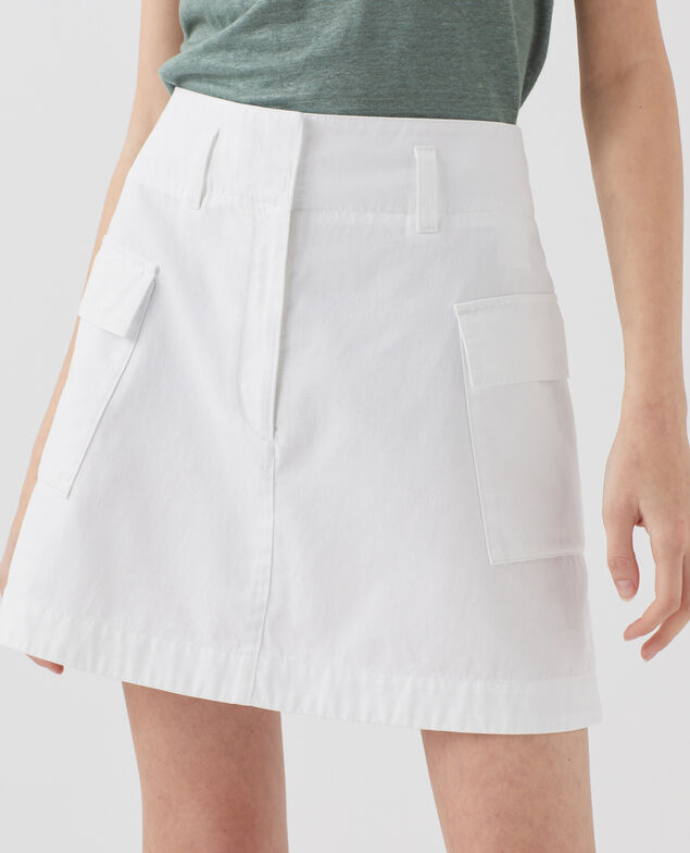 Minifalda cargo H001 brillant white
