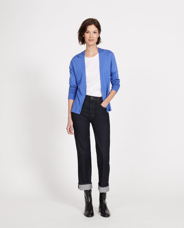 Cárdigan con seda Amparo blue