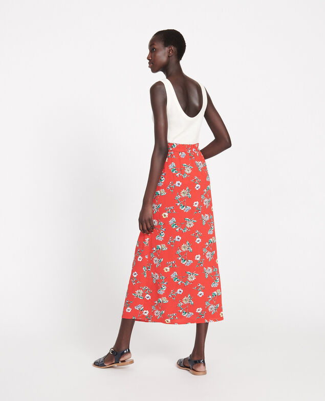 Falda de talle alto Herbier fiery red haze