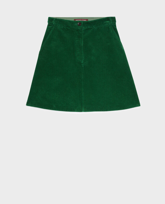 Falda corta de pana A554 green