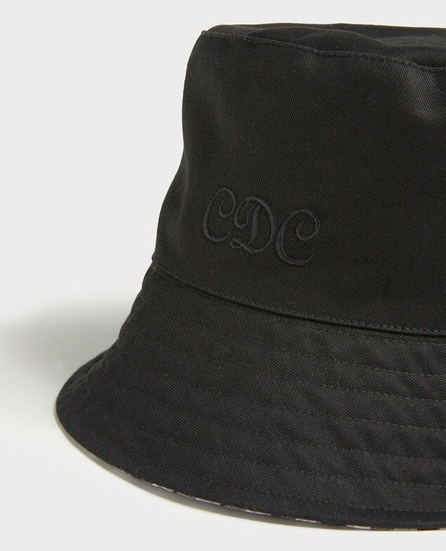 Sombrero bob con borde ancho Black vichy black