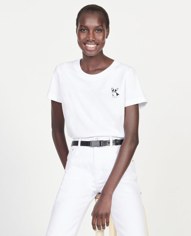  Camiseta de algodón Léon Optical white