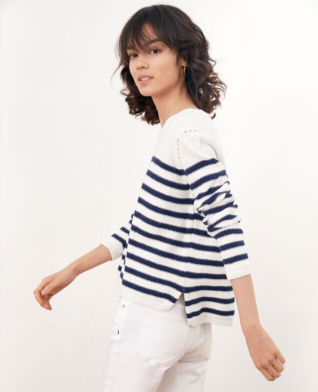 Jersey de rayas Off white/marine
