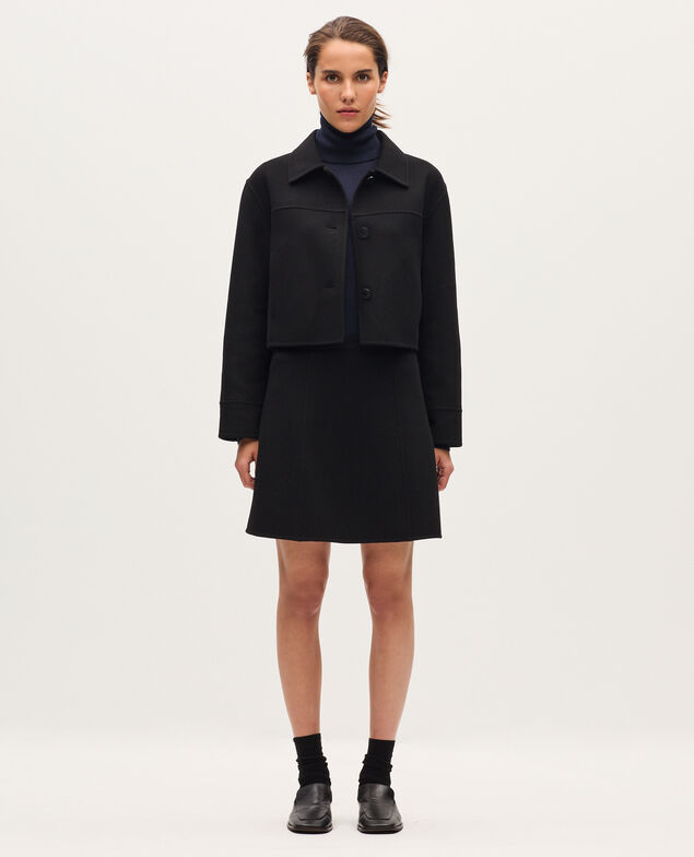 Falda corta de doble cara H091 black beauty