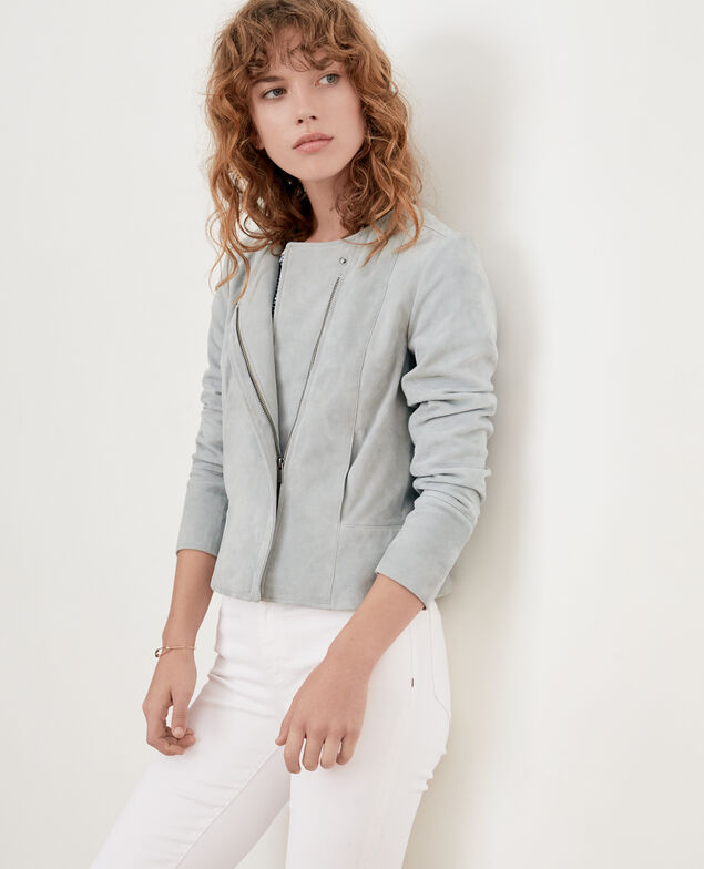 Chaqueta corta de ante Silvergreen
