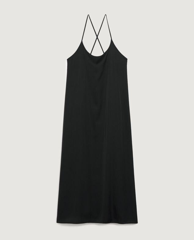 Vestido lencero satinado H091 black beauty