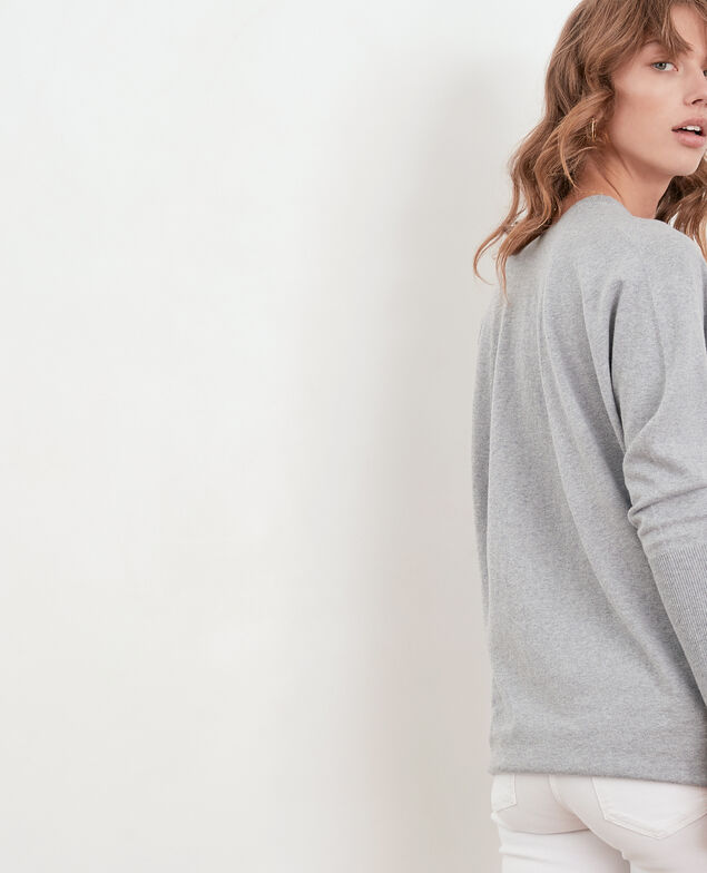 Jersey oversize de algodón y cachemir Light grey