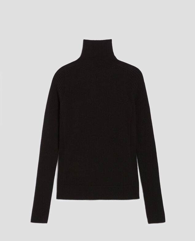 Jersey ajustado de lana merino H091 black beauty