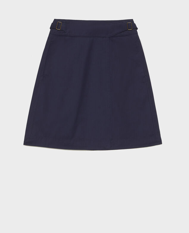 Falda cruzada de algodón Maritime blue