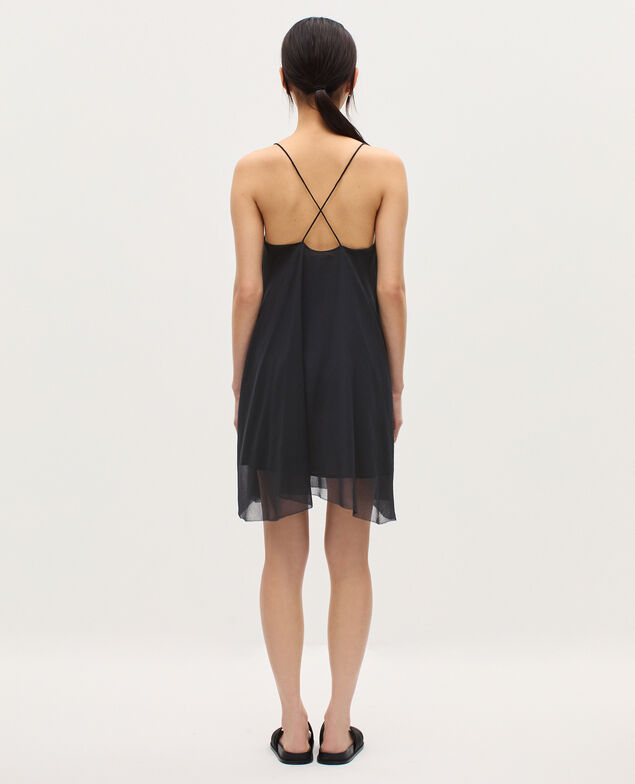 Vestido corto de muselina  K080 vulcan gray