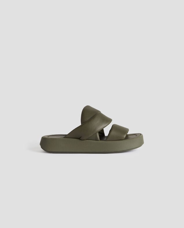 Sandalias de piel H331 kaki
