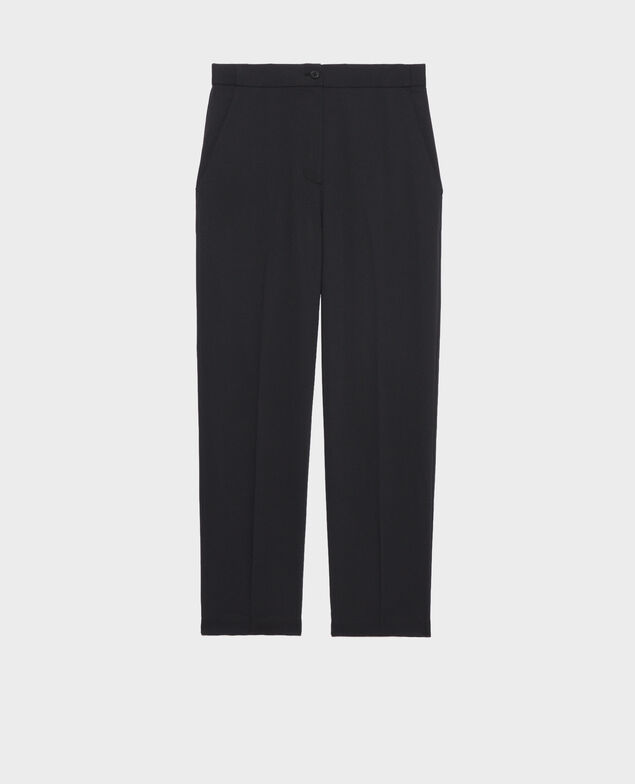 MARGUERITE - Pantalón cigarette Black beauty