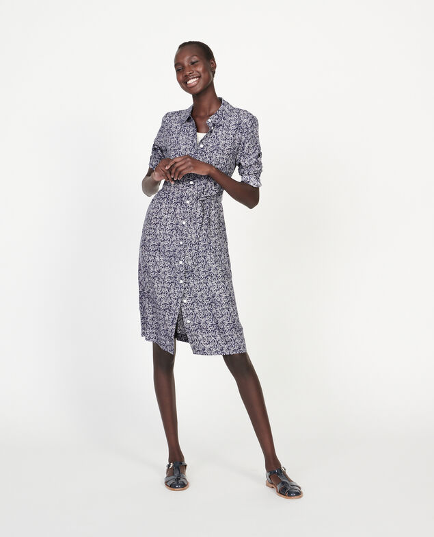 Vestido Feuillage maritime cream