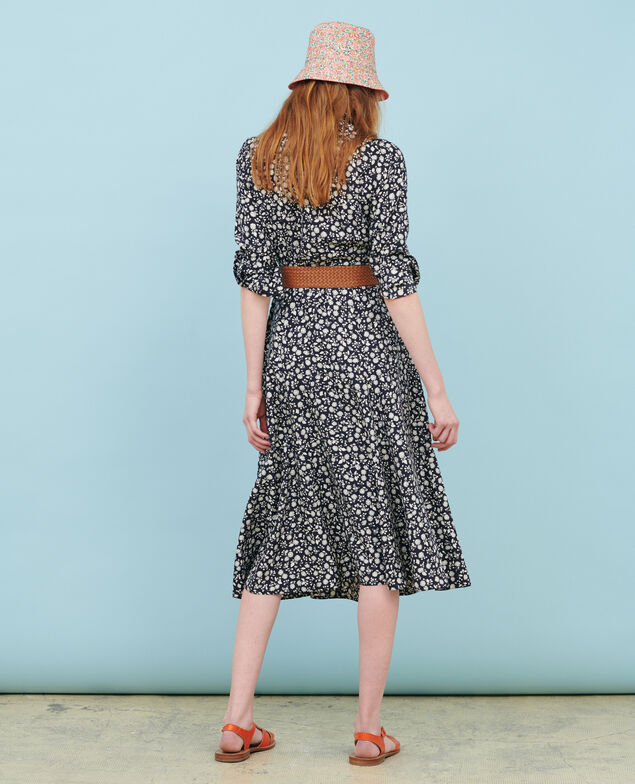 Vestido largo estampado 96 print navy