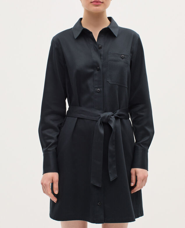 Vestido camisero corto estilo workwear K080 vulcan gray