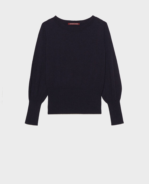 Jersey fino de cachemir con cuello de barco Night sky