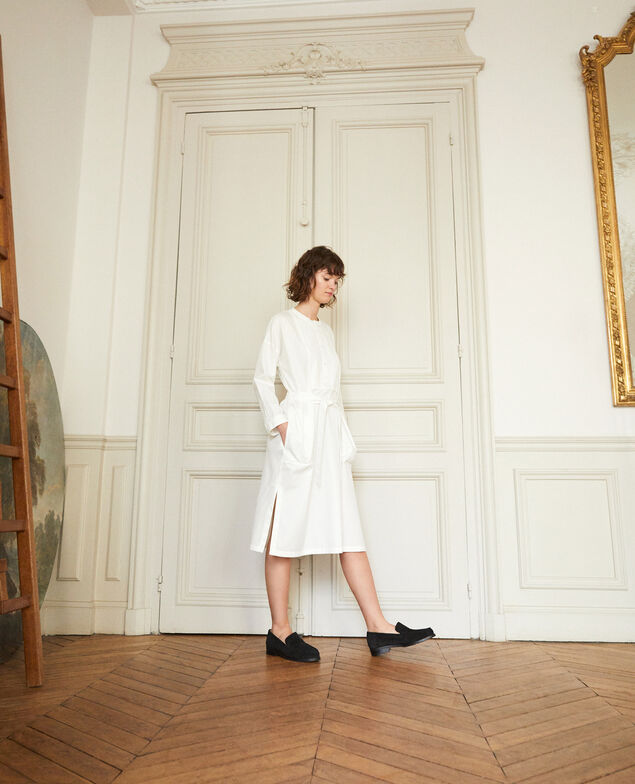 Vestido con pechera Blanco