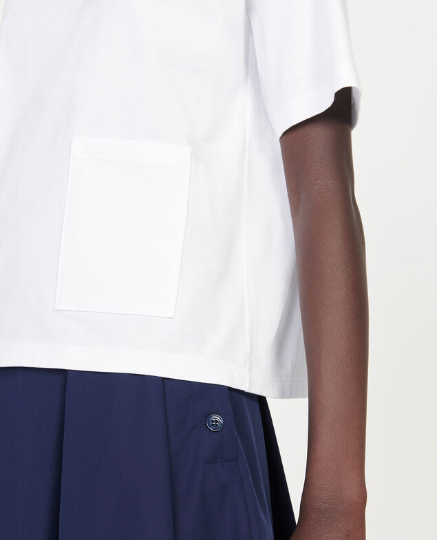 Camiseta oversize de algodón mercerizado Optical white
