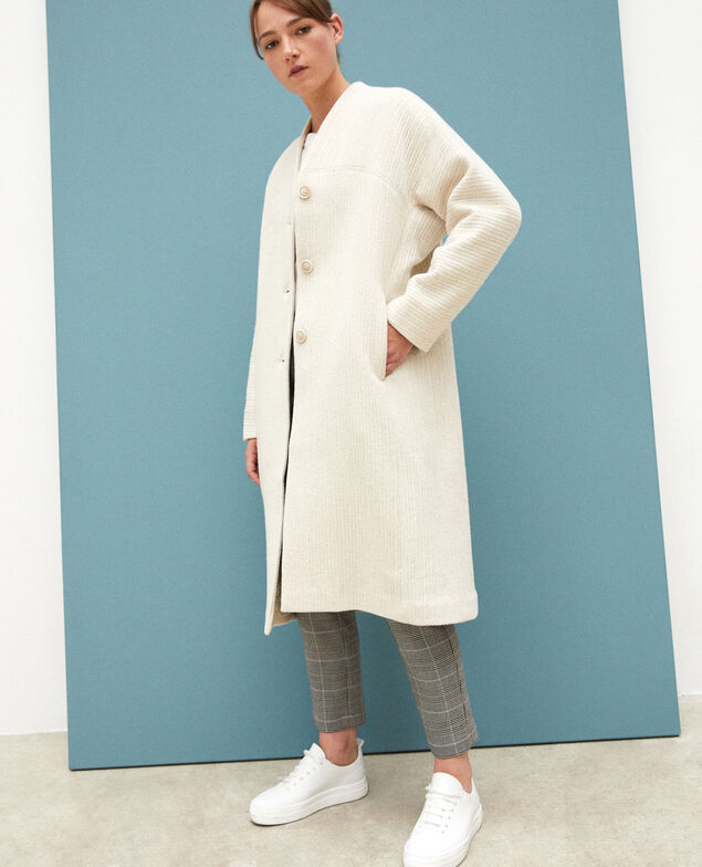Abrigo amplio Off white