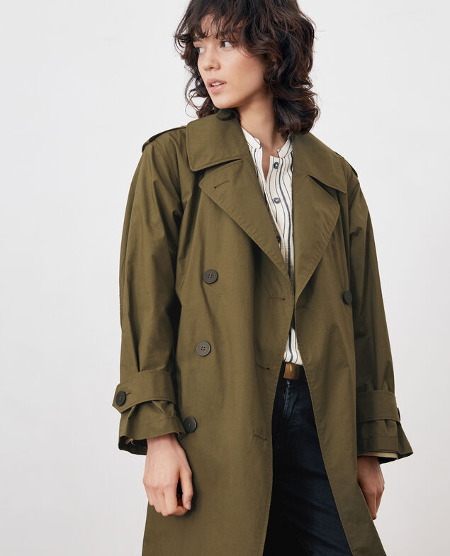 Trench corte amplio Dark kaki