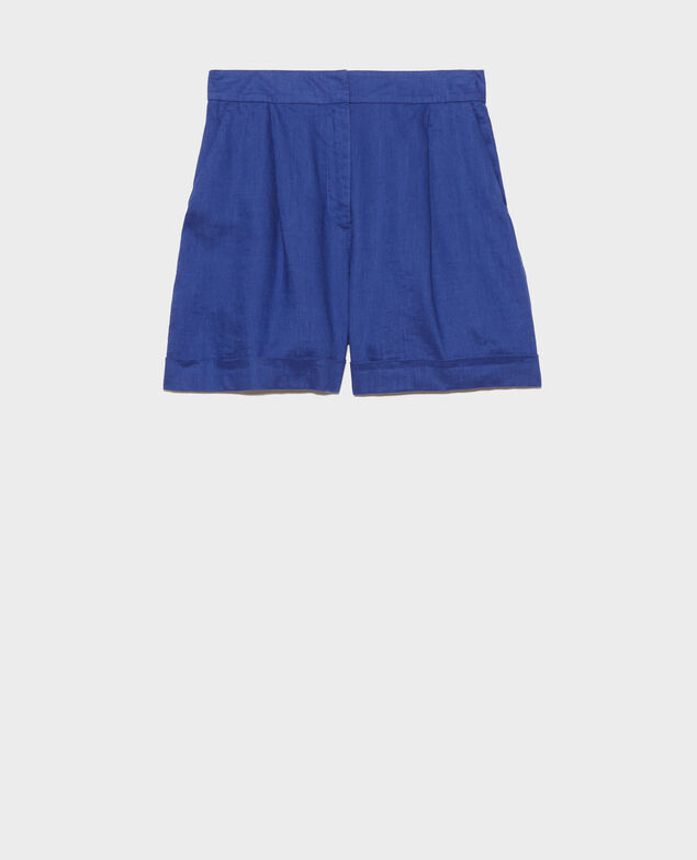 Short corto de lino Royal blue