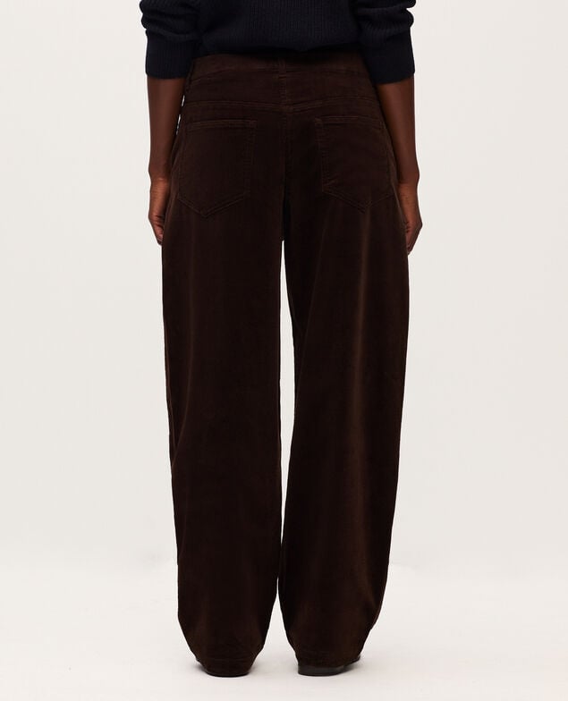 Pantalón barrel de pana U380 dark brown