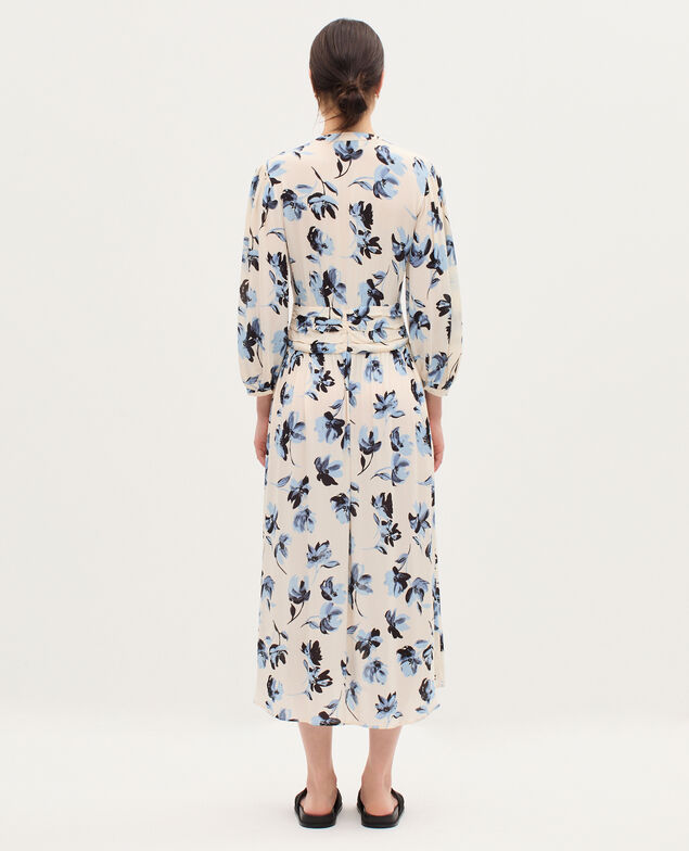 Vestido largo fluido K620 lily blue