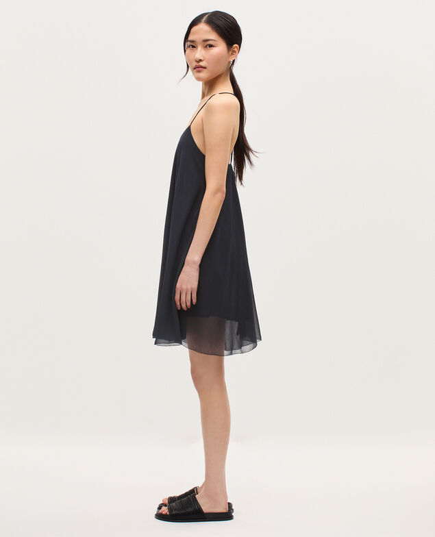 Vestido corto de muselina  K080 vulcan gray