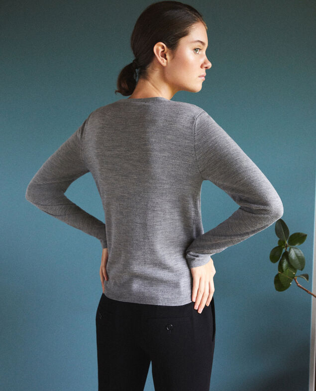 Cárdigan-blusa efecto 2 en 1 Gris