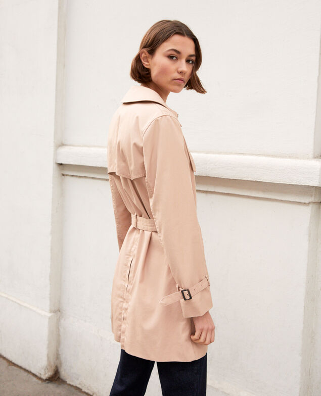 Trench atemporal Pink beige