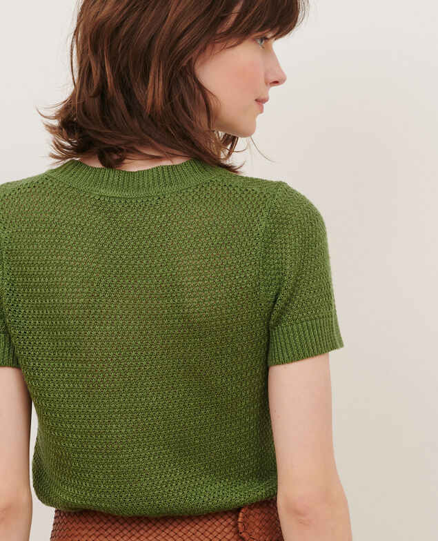 Jersey de lino con manga corta 52 green
