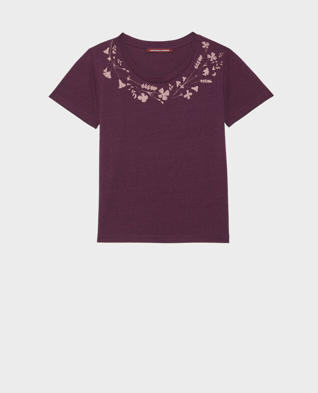 Camiseta fluida con cuello redondo Potent purple