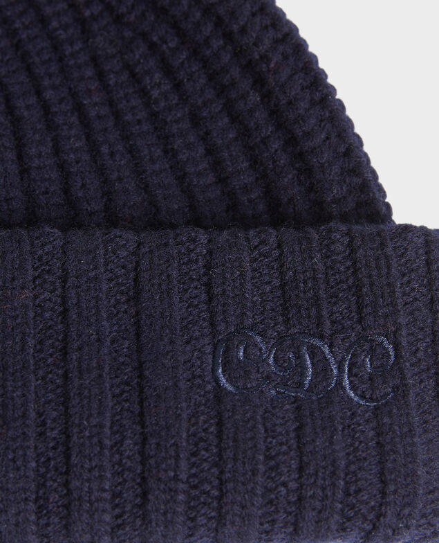 Gorro de lana con las letras "CDC" bordadas Night sky