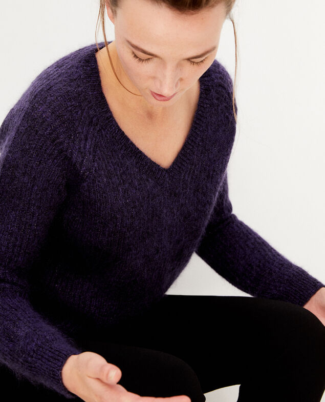 Jersey con mohair y lúrex Violeta