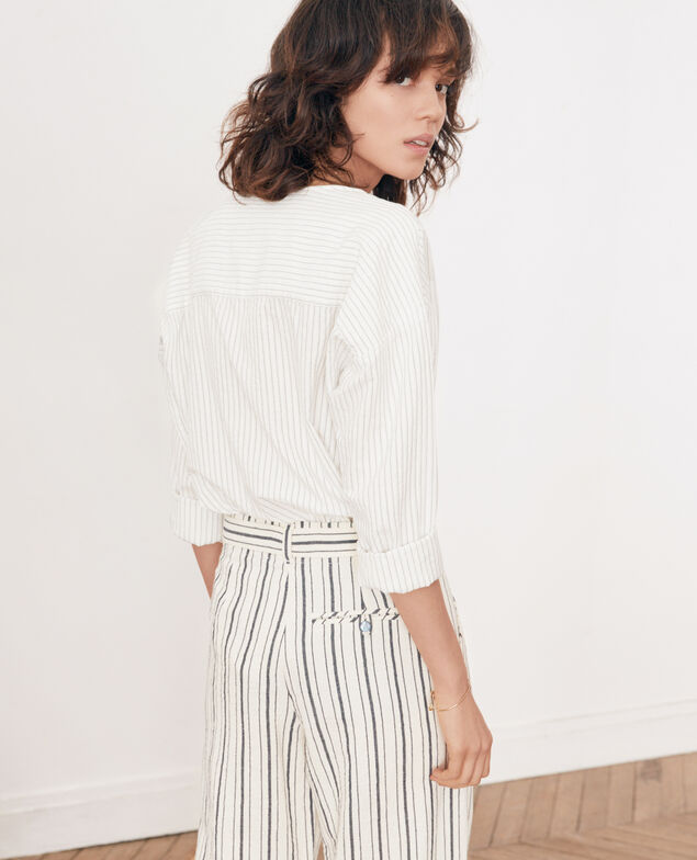 Camisa rayada Off white/navy stripes