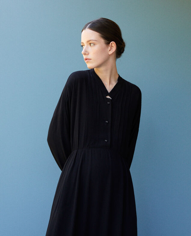 Vestido midi Negro