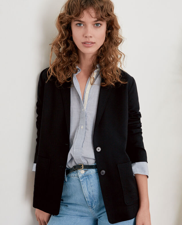 Chaqueta con lana Noir