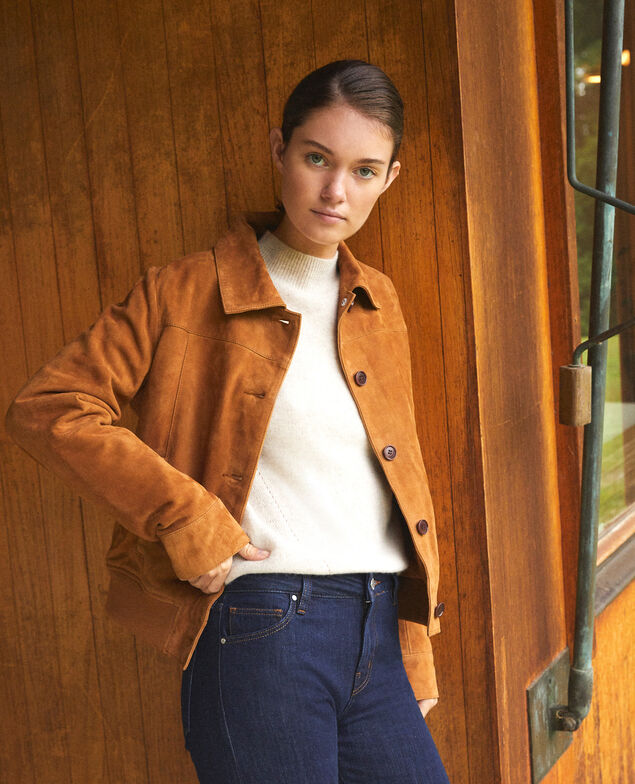 Chaqueta de ante Amarillo
