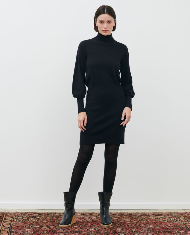 Vestido jersey de cachemir Black beauty