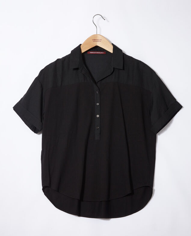 Camisa de doble tejido Noir