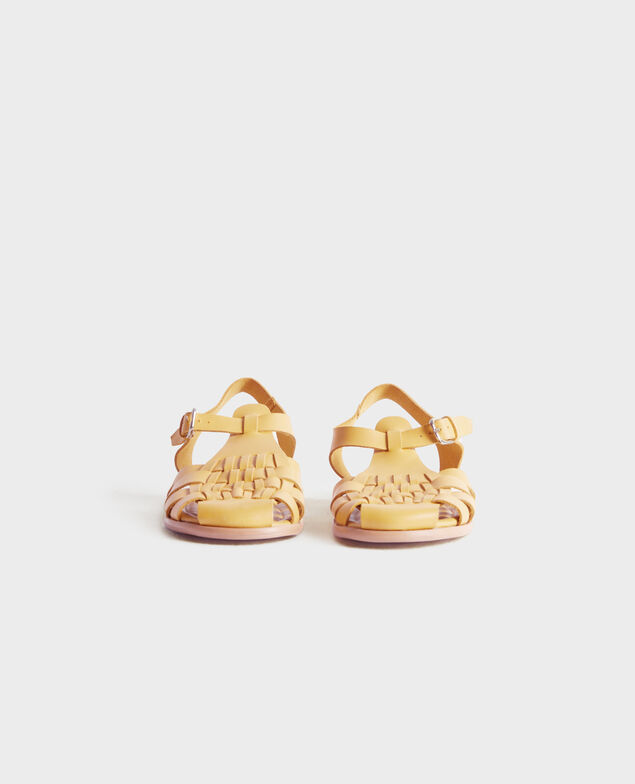 Sandalias trenzadas de piel 0460 ochre yellow