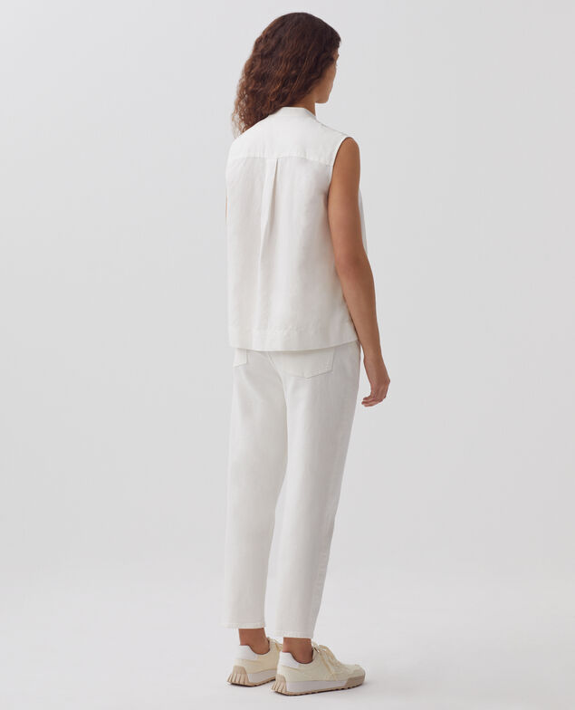 Blusa sin mangas H013 gardenia