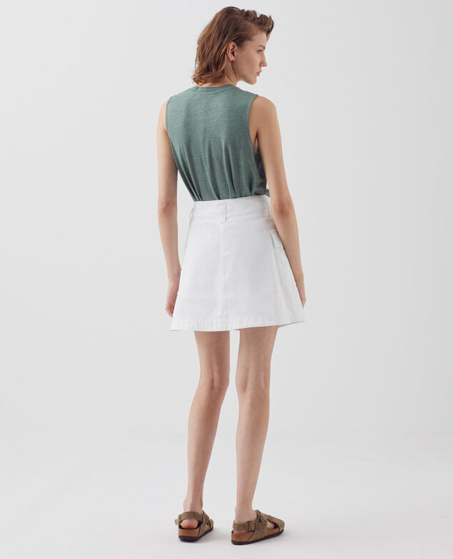 Minifalda cargo H001 brillant white