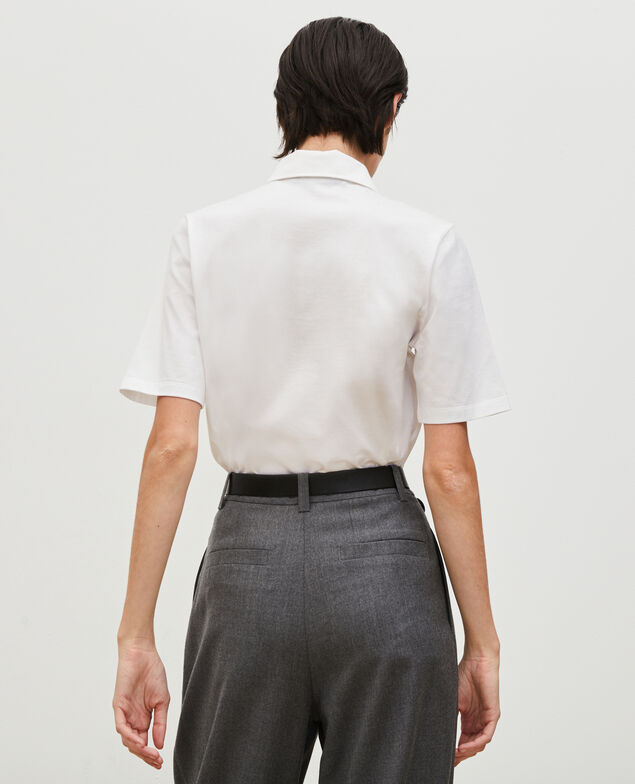 Polo de algodón egipcio Optical white